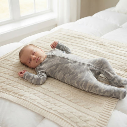 Cotton Candy Baby Camo Print Footed Sleeper 0-3 Months