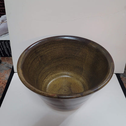 Stuidio Art Pottery Bowl Signed Earthtones Clay Signed MONTE rimmed top