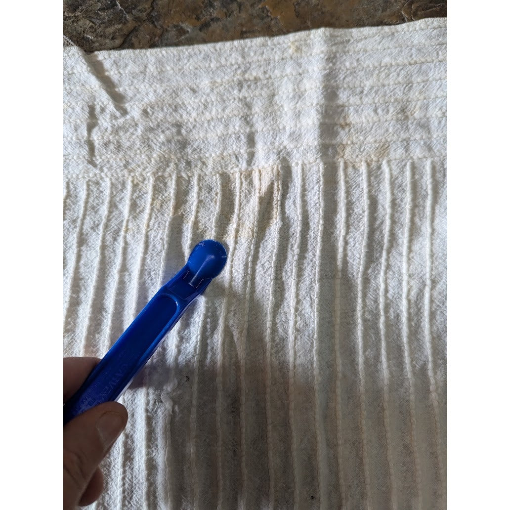 Vintage cream yellow pink blue Baby chenille crib  blanket FAIR condition Cutter