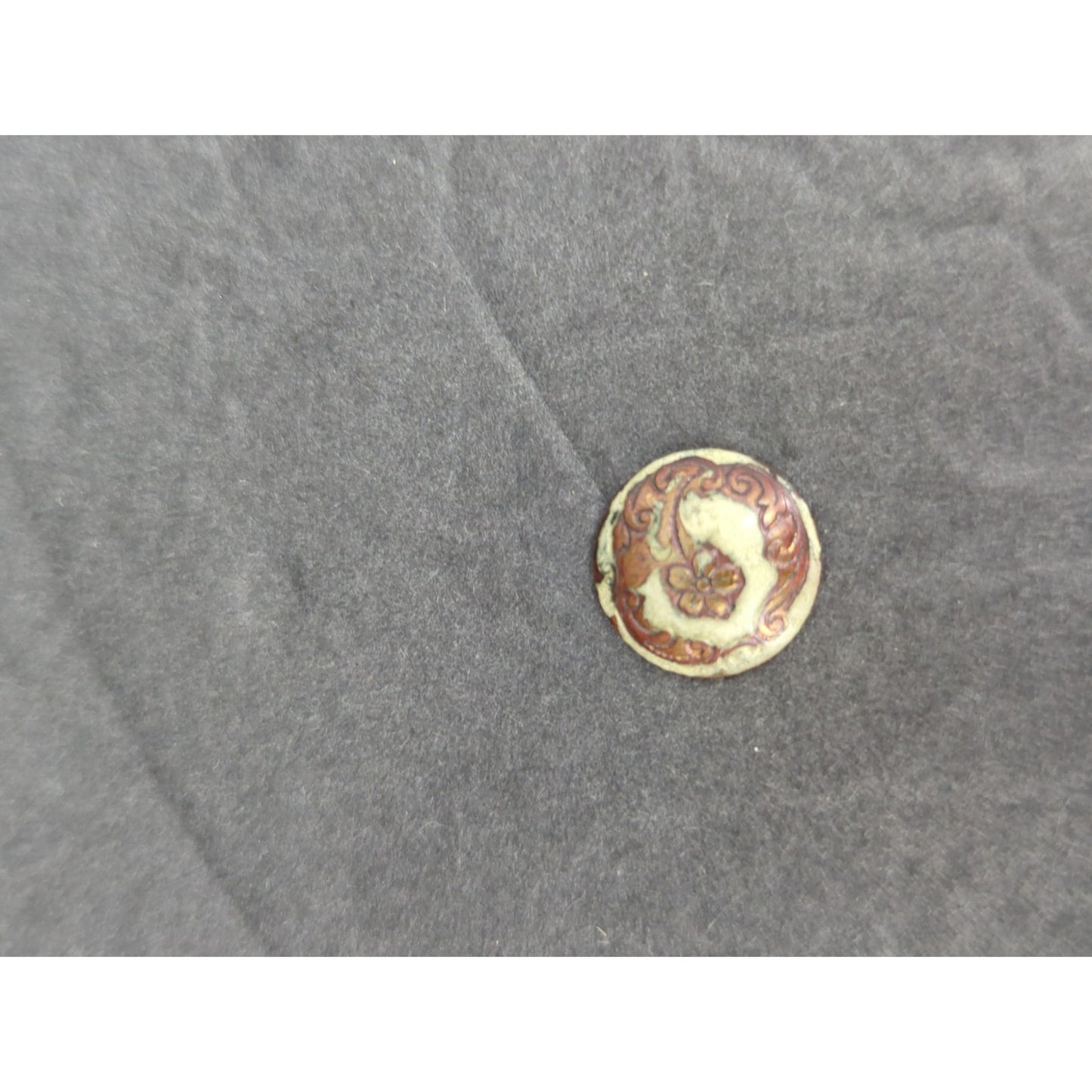 LOT C of 10 Antique Vintage Victorian Brass Mixed Materials Buttons ESTATE FIND