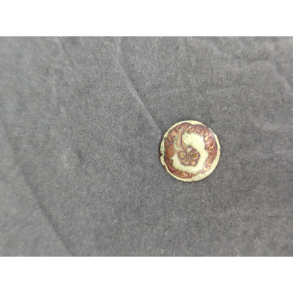 LOT C of 10 Antique Vintage Victorian Brass Mixed Materials Buttons ESTATE FIND