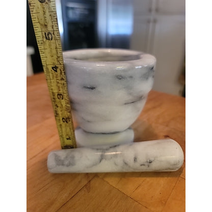 4" White Marble Mortar and Pestle Set CLASSIC kitchen Ware Cooking CHEF