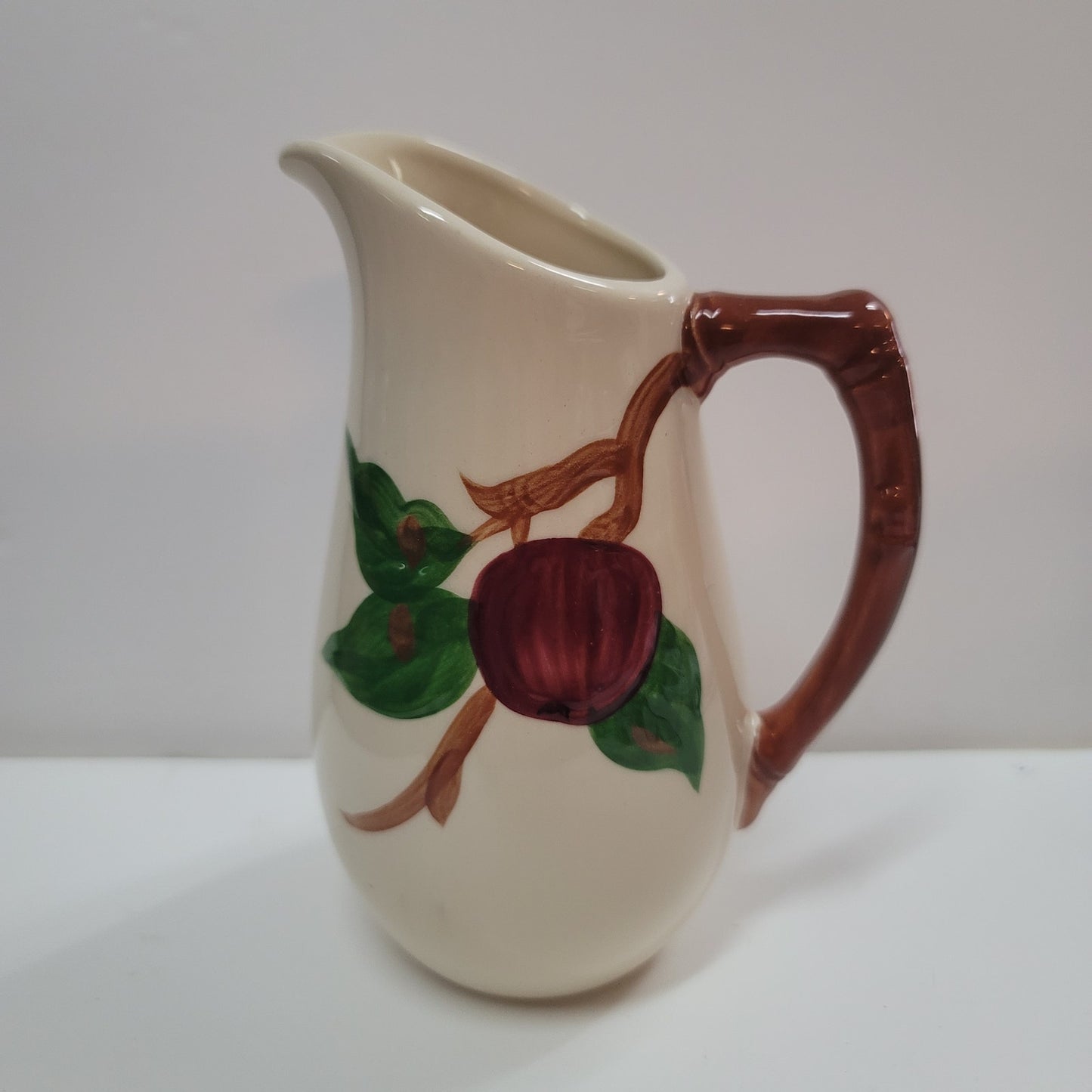 FRANCISCAN VINTAGE SYRUP JUG PITCHER CREAMER Apple USA Backstamp
