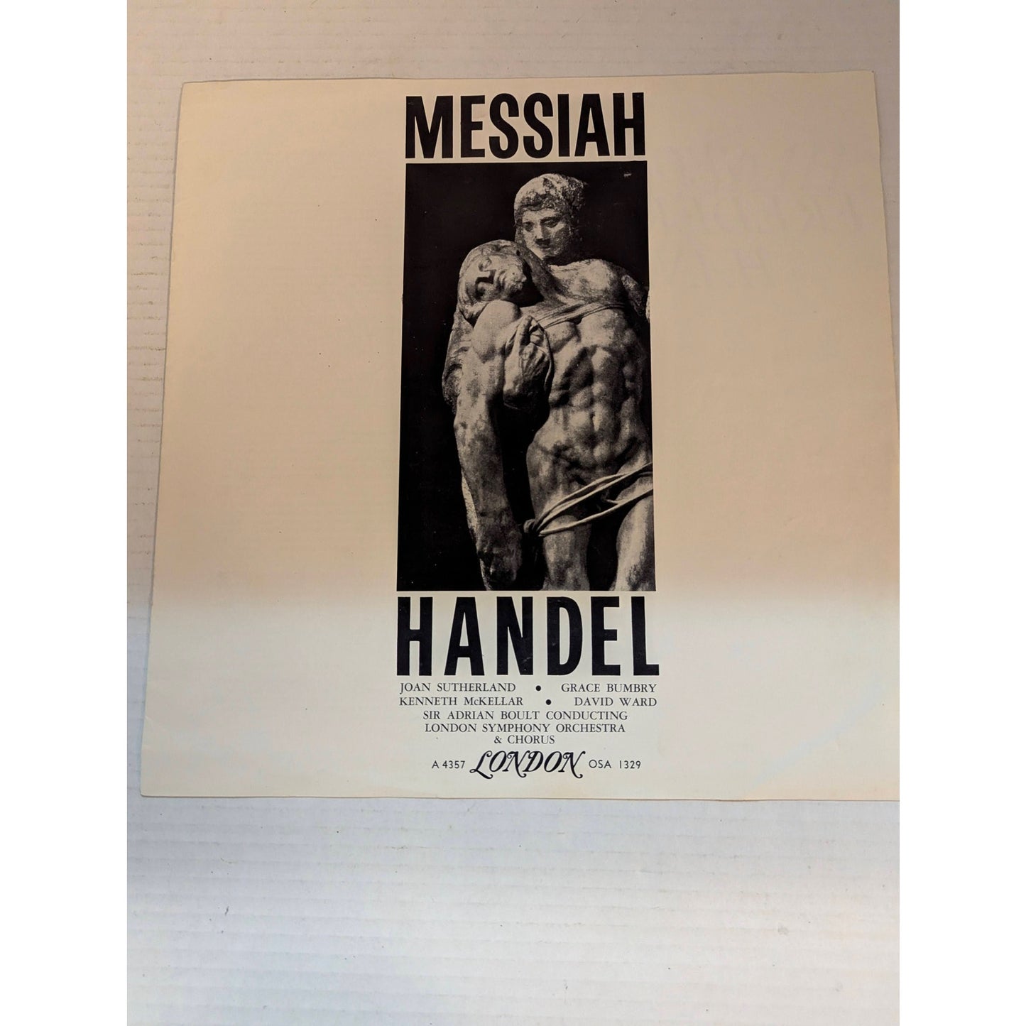 Handel Messiah Joan Sutherland Adrian Boult FFSS OSA 1329 Stereo 3-LP Box Set