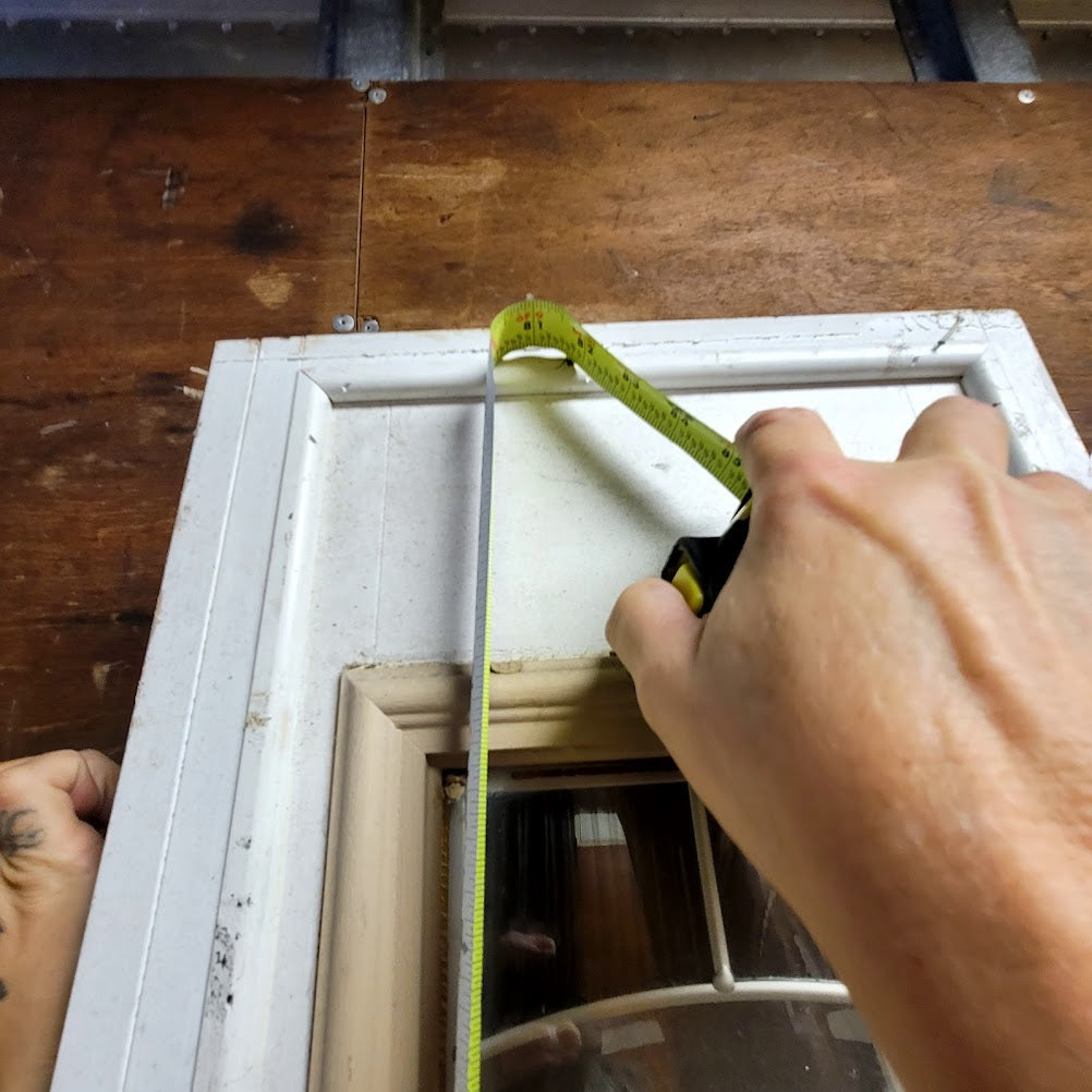 Single Vented Sidelite Glass with wood beveled glass USED architectural salvage