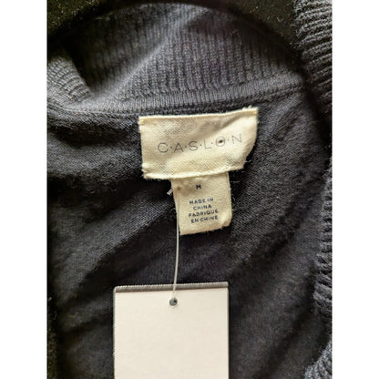 NWT Caslon Charcoal Gray Cowl Neck Long Sleeve Tunic Sweater Size Medium