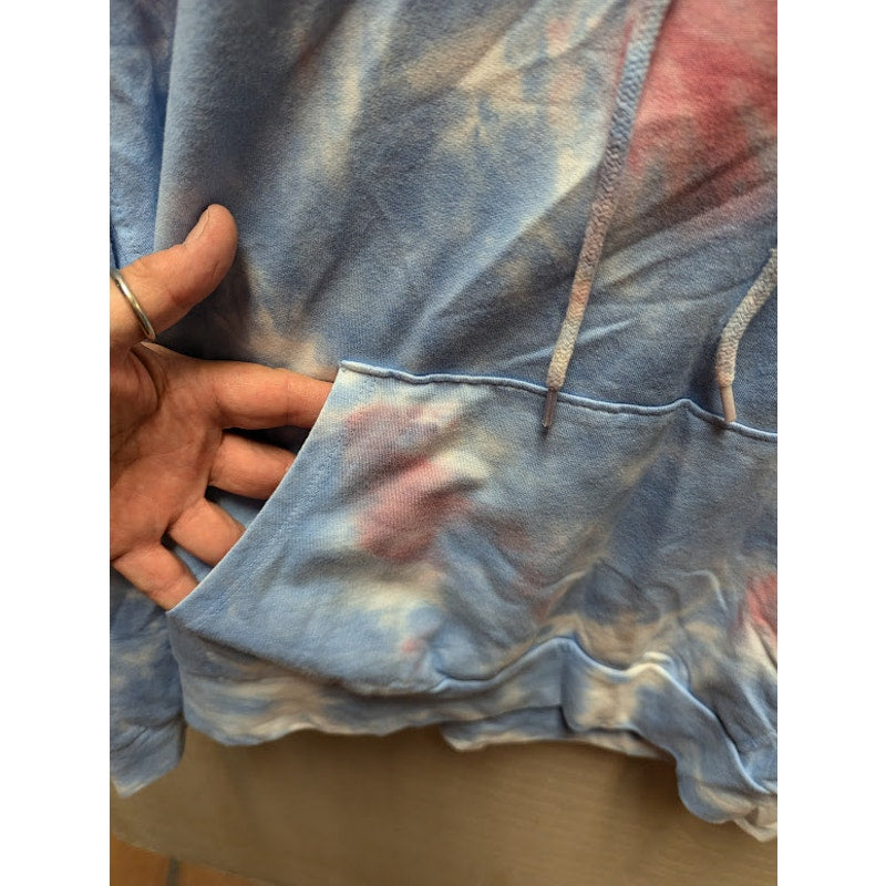 All in Favor Hoodie Tie Dye red white blue kangaroo pocket size XS NEW