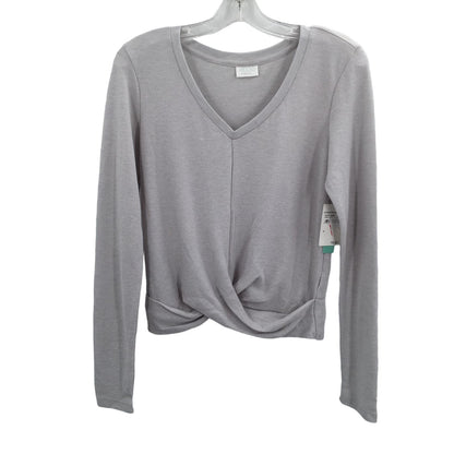 Abound Women's Twisted V-Neck Sweater Long Sleeve Heather Grey Size Medium NWT