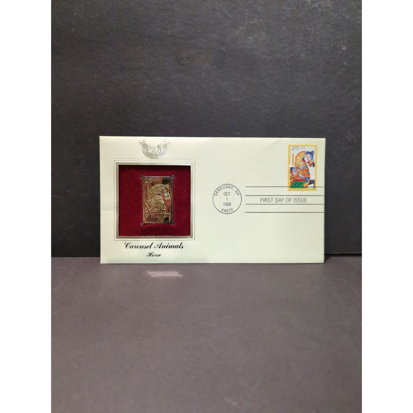 Golden Replicas of United States Stamps Collectible 22kt Gold 1988