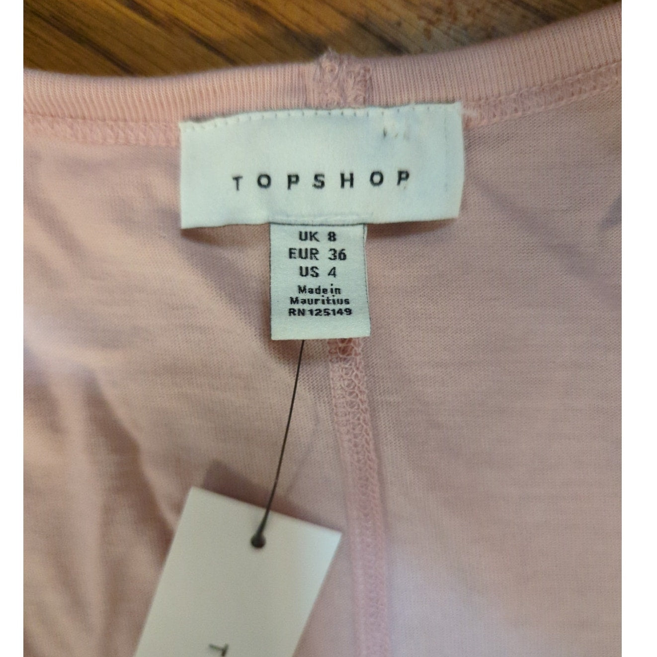 Topshop Dusty Pink V-Neck Tank Top Size 4 NEW Activewear Workout