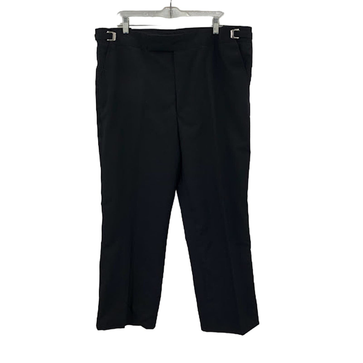 Tuxedo Black Pants Mens 41 Long Made Romania Flat Front 28" Inseam VINTAGE