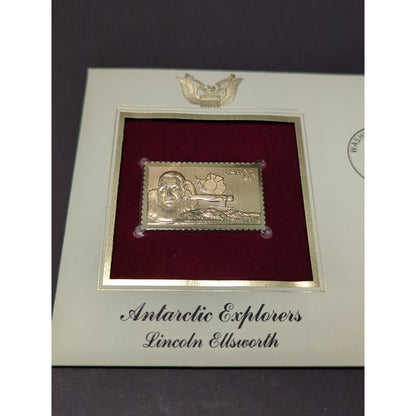 Golden Replicas of United States Stamps Collectible 22kt Gold 1988 ANTARCTIC