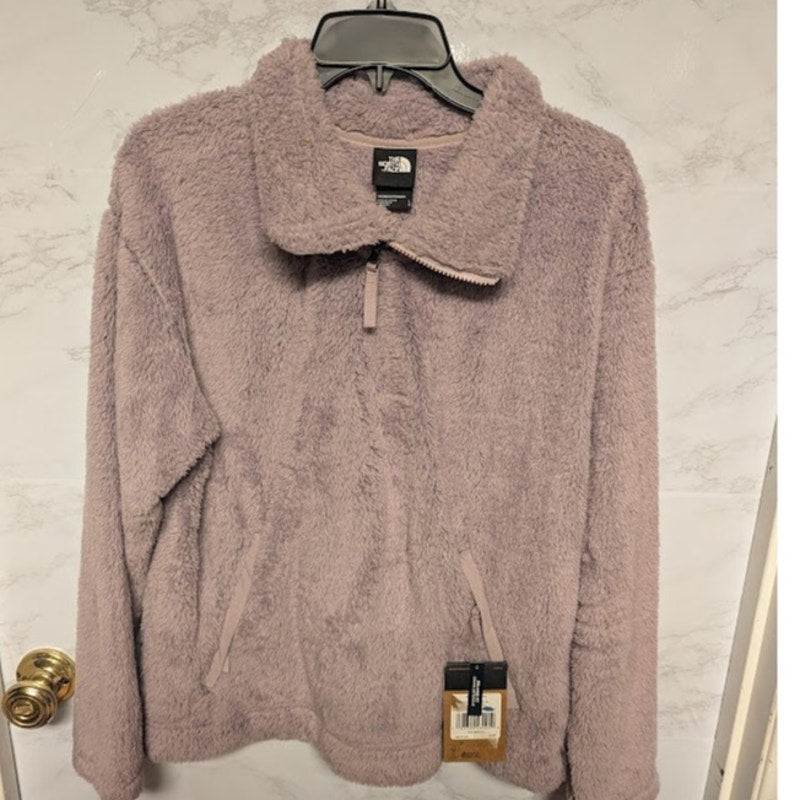 NEW The North Face Furry Fleece Ashen Purple Size Large jacket pockets Pullover