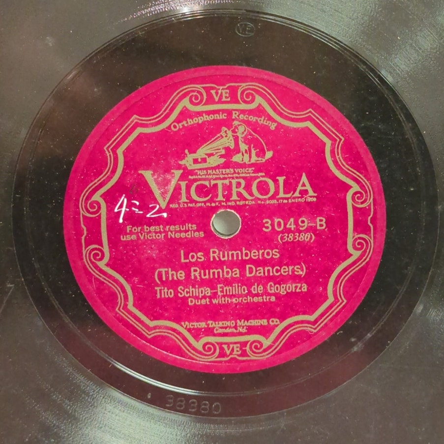 Vintage 78 Record LP Album Disc Shellac Vinyl Tito Schipa and Emilio d ...