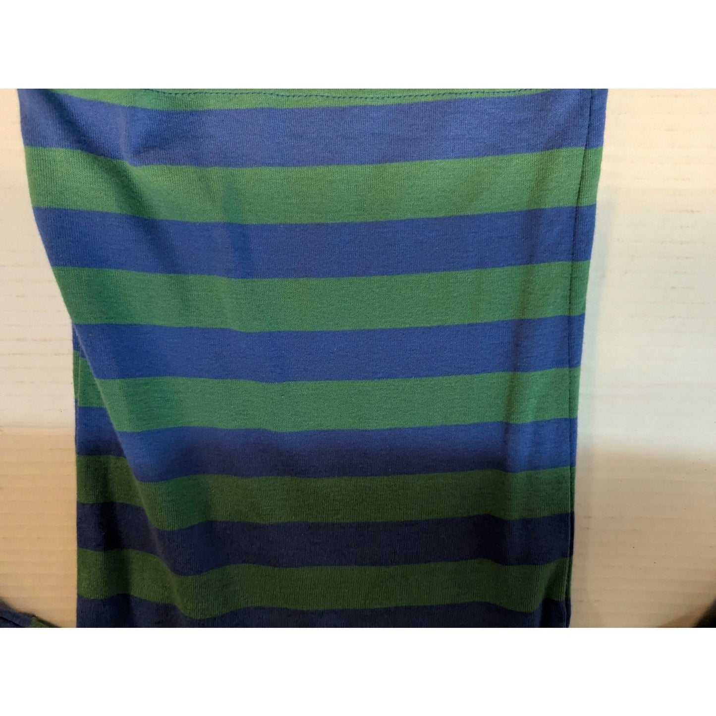 Leveret Toddler Green Blue Striped Long Sleeve Shirt Size 4 NWT