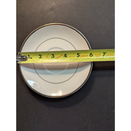 Mikasa Ultima Cameo Platinum Saucer Plate Fine China Platinum Trim HK 301
