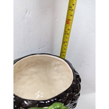 Large Ceramic Fruit lady headvase planter Multi 9" tall Strawberry Island Girl