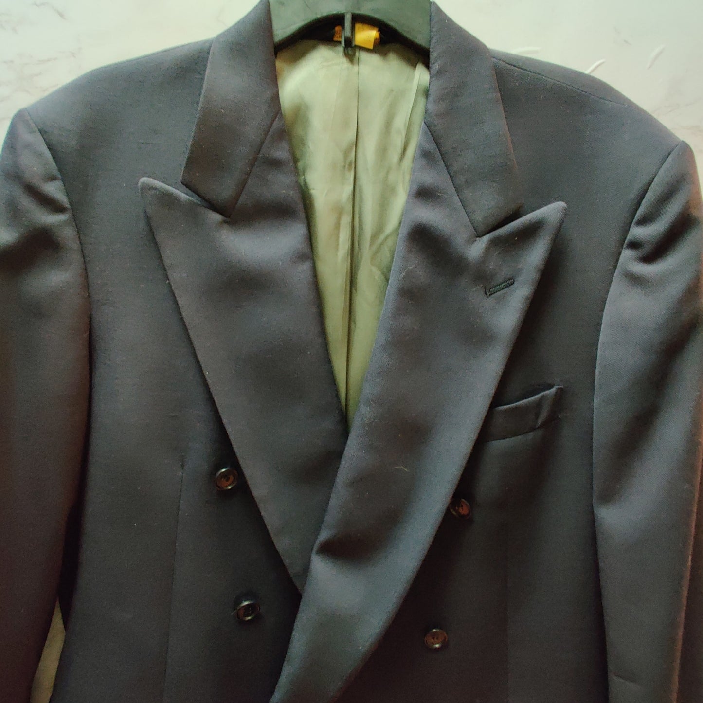 Vintage Pierre Cardin Double Breasted Wool Suit Jacket Blazer Large or 42Regular