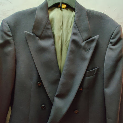 Vintage Pierre Cardin Double Breasted Wool Suit Jacket Blazer Large or 42Regular