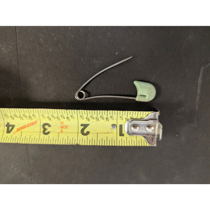 Vintage Mint Green Plastic Top Diaper Pins Safety Pins Set Craft Notion