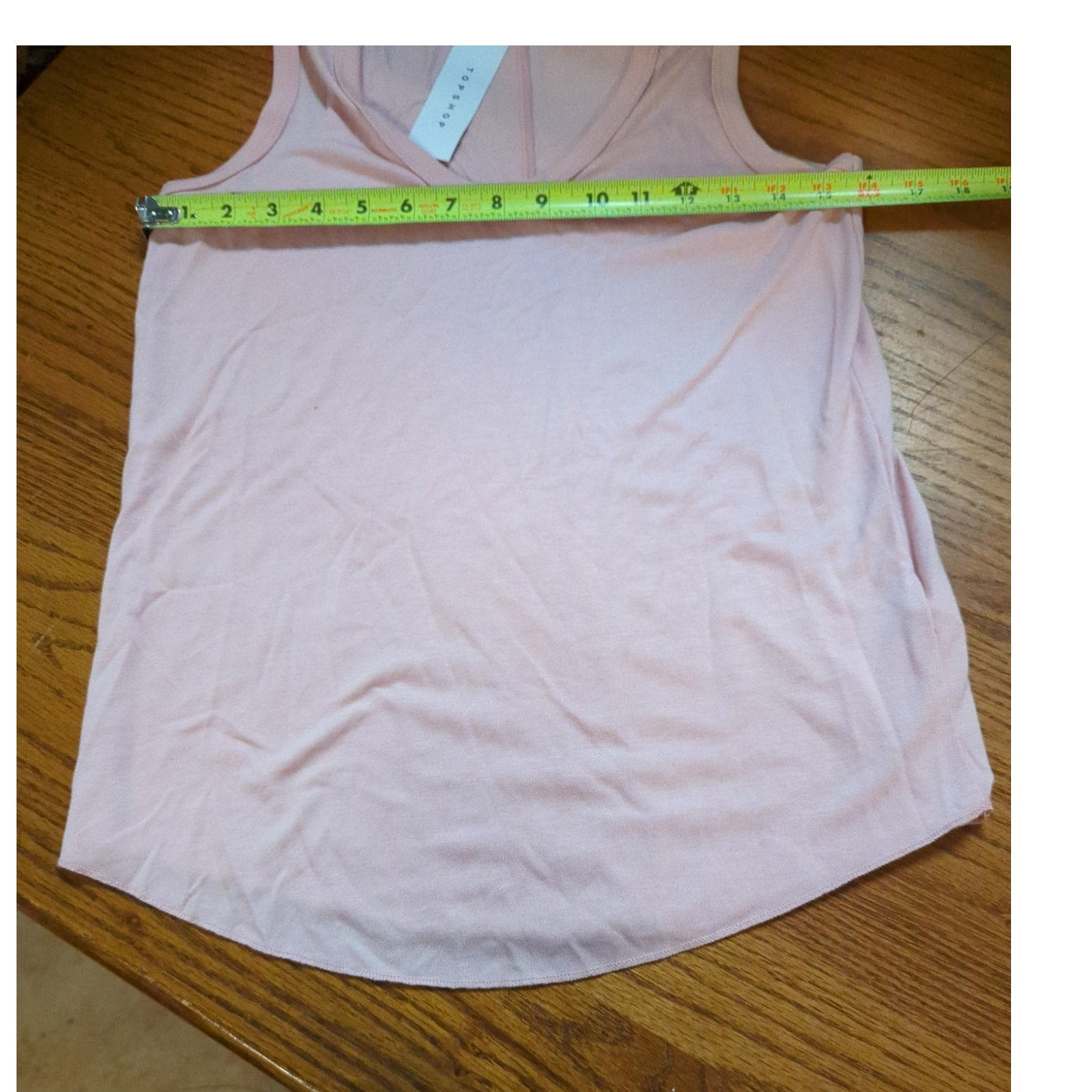 Topshop Dusty Pink V-Neck Tank Top Size 4 NEW Activewear Workout