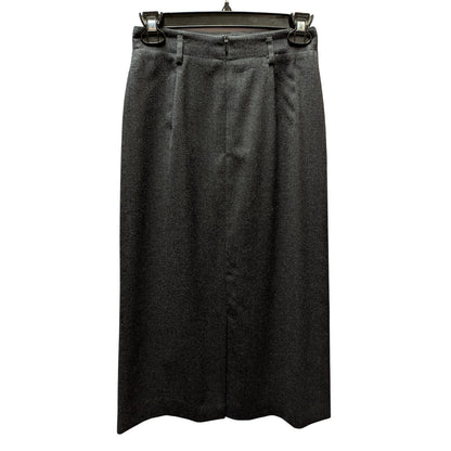 Vintage Talbots Charcoal Gray Worsted Wool Midi Skirt 4P Quiet Luxury 90s pencil