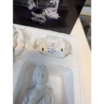 Vintage 1981 Avon Nativity Collectibles Fine White Bisque Porcelain Holy Family