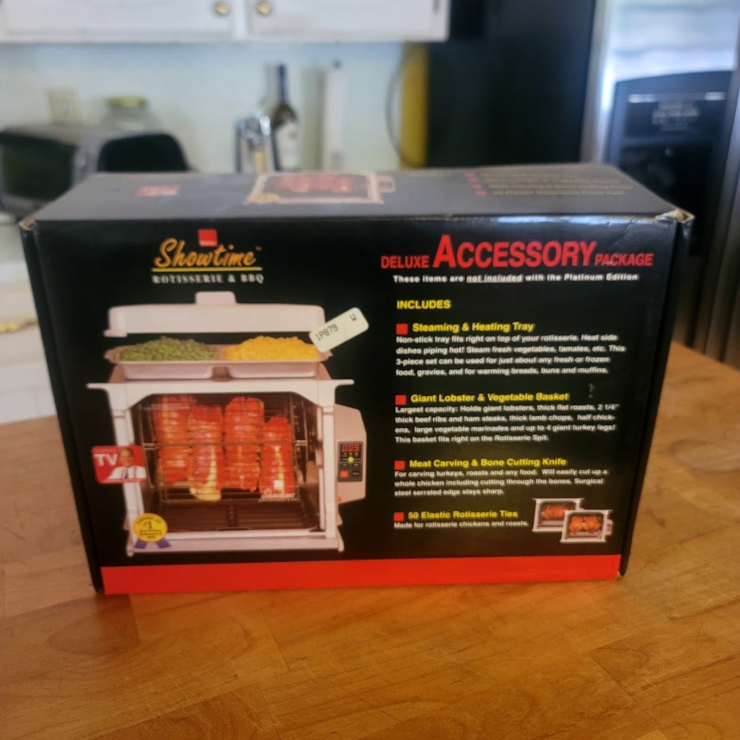 Ronco Showtime Rotisserie Deluxe Accessory Kit Vintage Boxed Set Model STA4