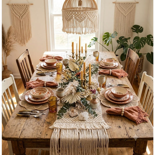 Vintage SET of 4  Raffia Straw Wicker Placemat Home Decor Round Earthtone