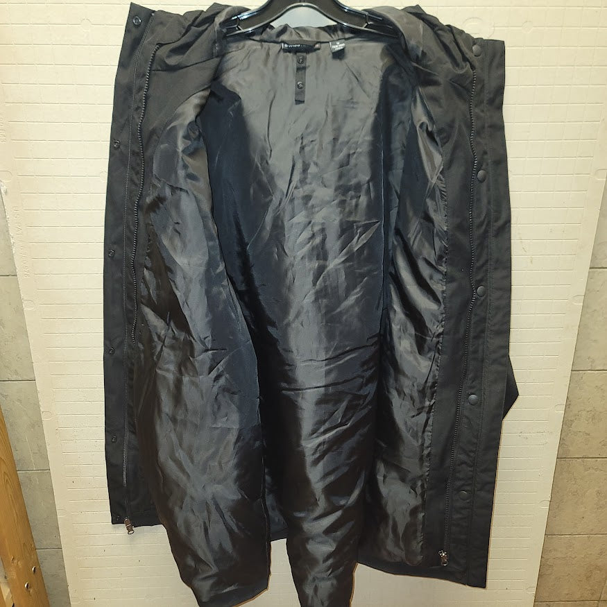 Swiss Tech 1X 16W-18W 3-in-1 Jacket Waterproof travel Coat Hooded Full Zip Black