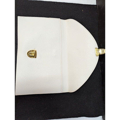 Vegan Pebbled Leather Conververtible Clutch Purse Shoulder Bag gold chain clasp