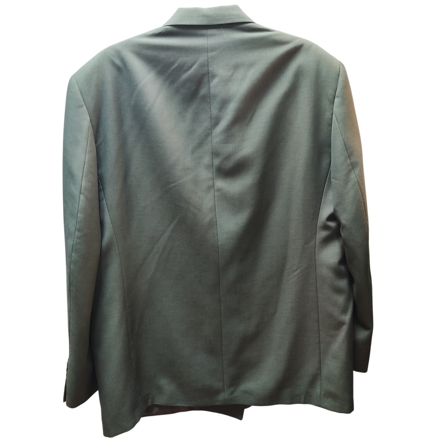 Minelli Uomo Gray Double-Breasted Wool Suit Jacket European Size 56 US 46