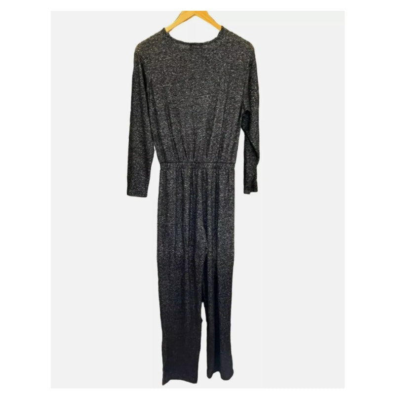 NEW LA LA LAND CREATIVE CASUAL  Sweater Knit Jumpsuit Charcoal SIZE medium COZY