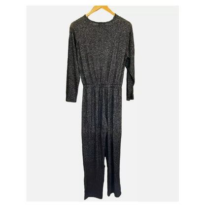 NEW LA LA LAND CREATIVE CASUAL  Sweater Knit Jumpsuit Charcoal SIZE medium COZY