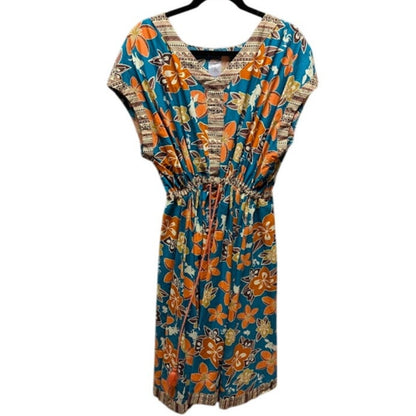 Disney Moana Tropical Floral Print Short Sleeve Dress Plus Size 2X