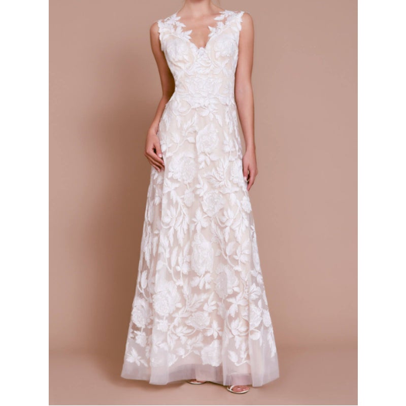 Tadashi Shoji Formal Gown Size 6 $998 CECILA GOWN ATI17370LBR-IVPTL
