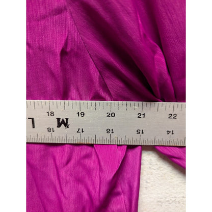 S G Sport Career long Sleeve Pullover Blouse Shirt LARGE Purple Keyhole Back