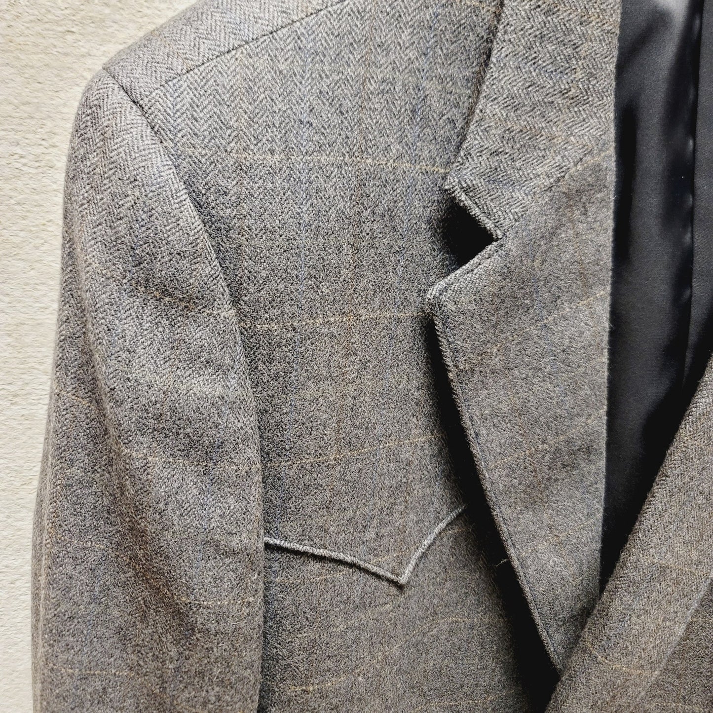 Circle S western Rockabilly Wool blazer Gray plaid 48Reg jacket coat  Mens