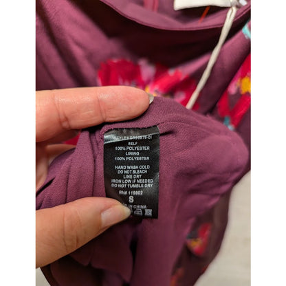LUSH COCKTAIL new size small plum fushia sleeveless dress satin midi lined