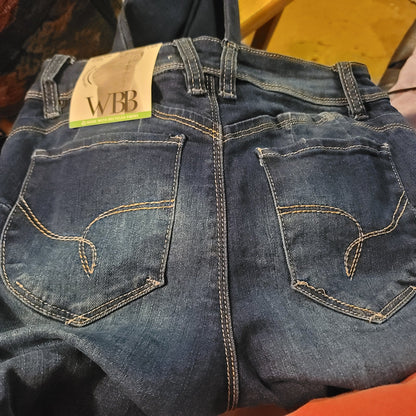 YMI Women's Junior Wannabettabut High Rise Super Flare Denim Jeans Size 1/25 NEW