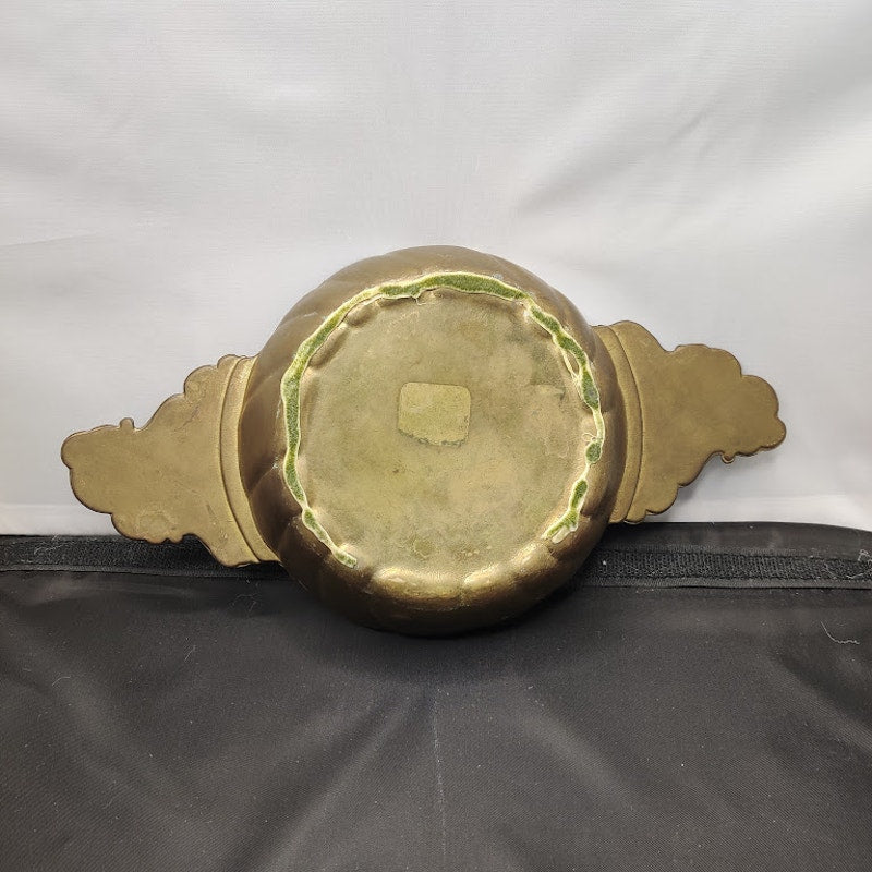 Antique 1800s Pewter Relief Decorated Arabesque Ecuelle Porringer Covered Dish