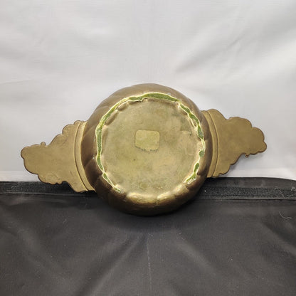 Antique 1800s Pewter Relief Decorated Arabesque Ecuelle Porringer Covered Dish