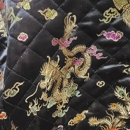 Uniform John Paul Richard VINTAGE Satin Asian Embroidery Dragon Jacket 1980s