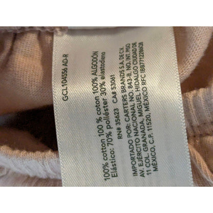 Carter's Baby Girls Beige Ribbed Diaper Cover Bloomers 9 Months