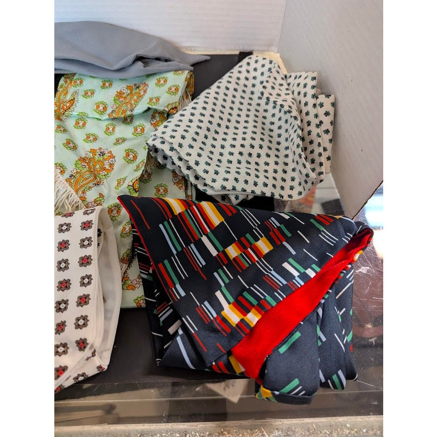 Lot of 9 vintage womens scarves , ascots,