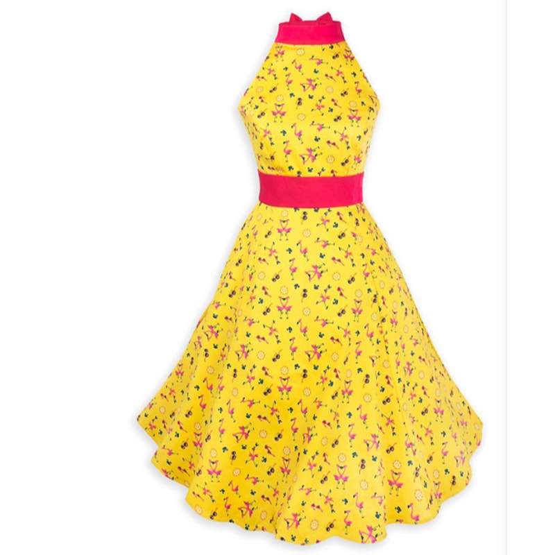 disney the dress shop Size Medium Fit Flare Sleeveless Matching Hair Tie
