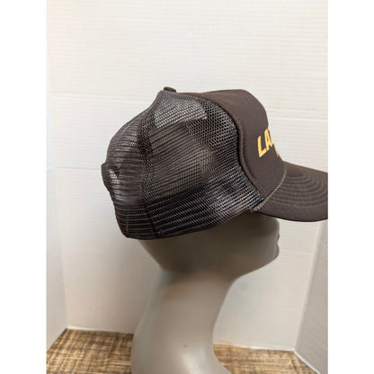 Vintage Lazer Lures Brown Gold Trucker Snapback Baseball Cap Hat Y2K