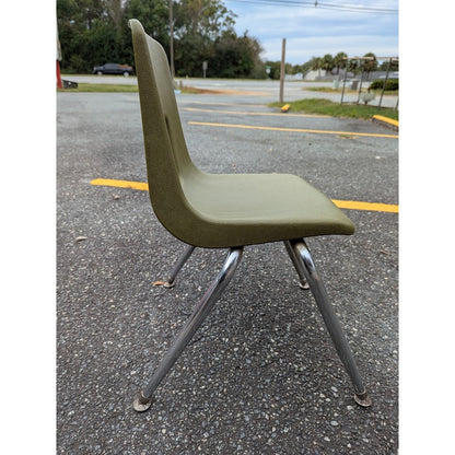 Secondhand Sandies: Artcobell avocado green Vintage kids chair school 4 available PRICED individuallyD