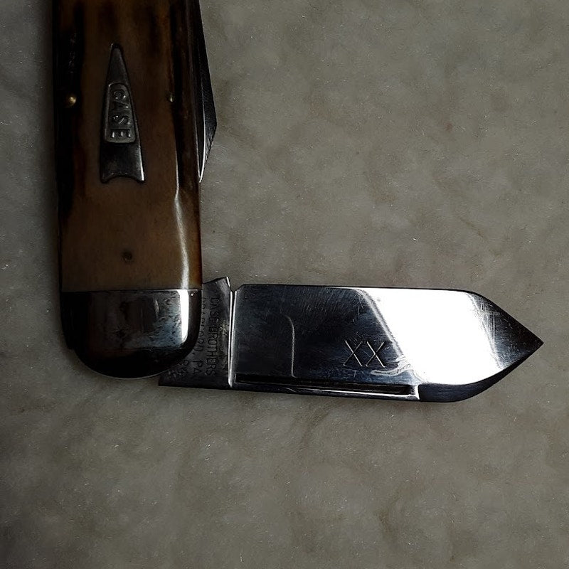 Case XX Tested Folding Pocket KNIFE Elephant Toenail 52050 Sambar Stag  94