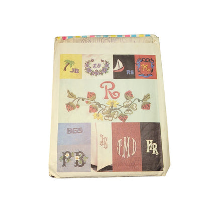 McCalls 7227 Vintage Sewing Pattern Embroidery Transfer Motif Alphabet Styles